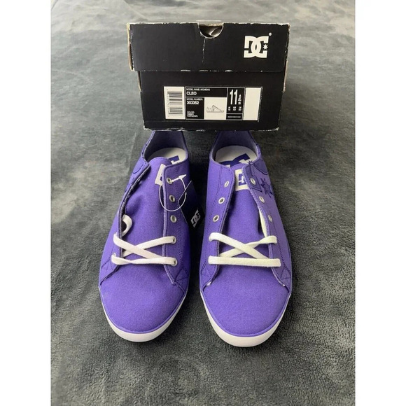 DC Women's Cleo Shoes Purple Size 11 Skate Canvas Sneakers - Picture 4 of 17